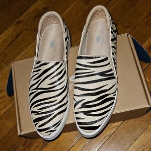 Dr. Scholl's Zebra Print Sneakers - Black and Cream